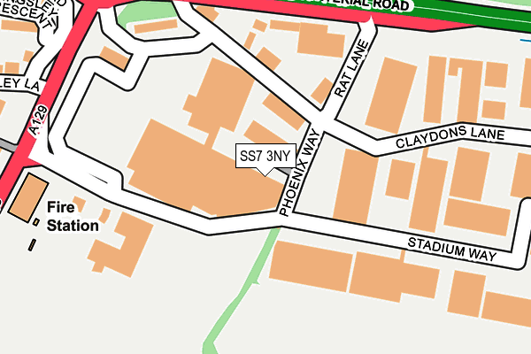 SS7 3NY map - OS OpenMap – Local (Ordnance Survey) SS7 3NY map - OS OpenMap – Local (Ordnance Survey)