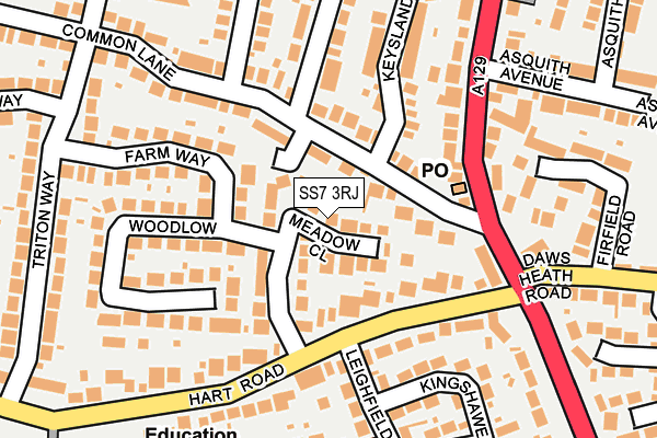 SS7 3RJ map - OS OpenMap – Local (Ordnance Survey) SS7 3RJ map - OS OpenMap – Local (Ordnance Survey)