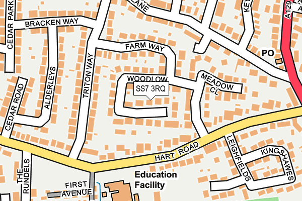 SS7 3RQ map - OS OpenMap – Local (Ordnance Survey) SS7 3RQ map - OS OpenMap – Local (Ordnance Survey)