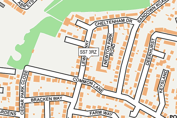SS7 3RZ map - OS OpenMap – Local (Ordnance Survey)