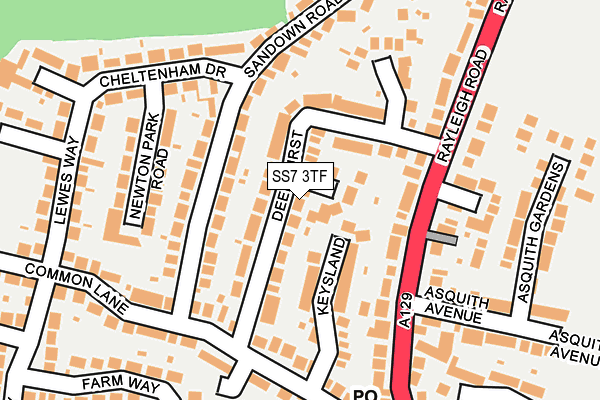 SS7 3TF map - OS OpenMap – Local (Ordnance Survey) SS7 3TF map - OS OpenMap – Local (Ordnance Survey)