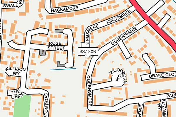 SS7 3XR map - OS OpenMap – Local (Ordnance Survey) SS7 3XR map - OS OpenMap – Local (Ordnance Survey)