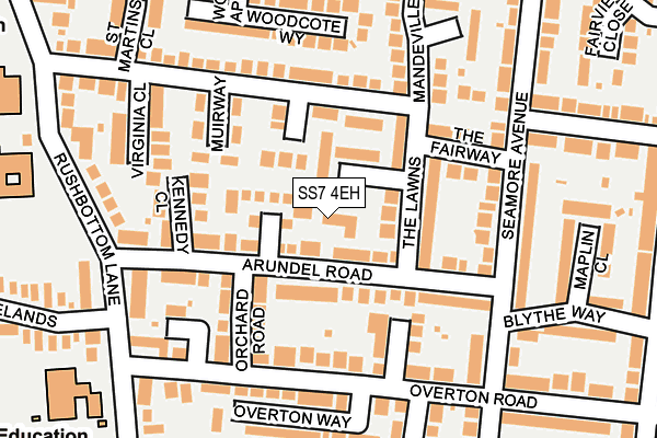 SS7 4EH map - OS OpenMap – Local (Ordnance Survey) SS7 4EH map - OS OpenMap – Local (Ordnance Survey)