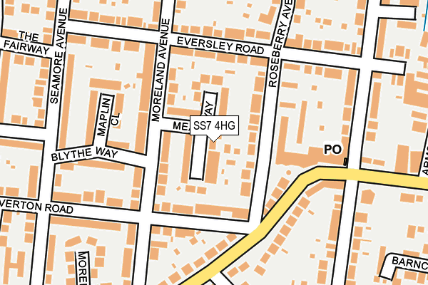 SS7 4HG map - OS OpenMap – Local (Ordnance Survey) SS7 4HG map - OS OpenMap – Local (Ordnance Survey)