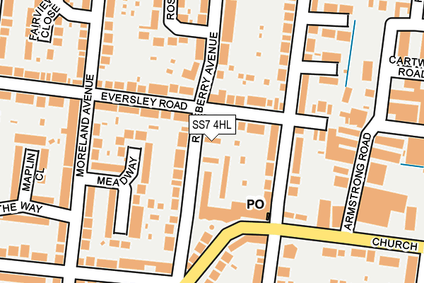 SS7 4HL map - OS OpenMap – Local (Ordnance Survey) SS7 4HL map - OS OpenMap – Local (Ordnance Survey)