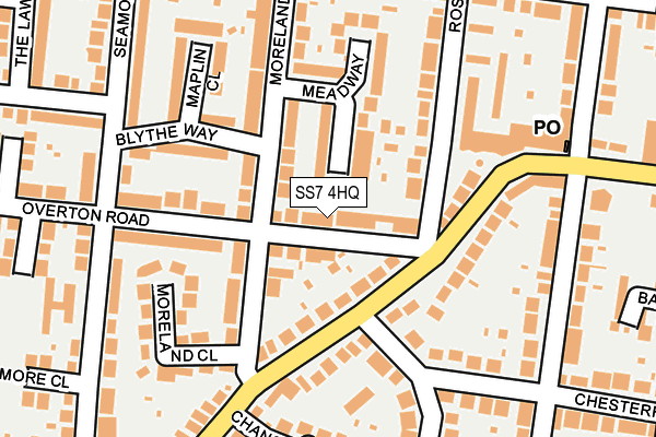 SS7 4HQ map - OS OpenMap – Local (Ordnance Survey) SS7 4HQ map - OS OpenMap – Local (Ordnance Survey)