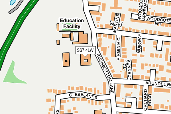 SS7 4LW map - OS OpenMap – Local (Ordnance Survey) SS7 4LW map - OS OpenMap – Local (Ordnance Survey)