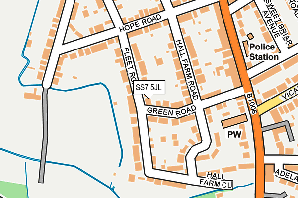 SS7 5JL map - OS OpenMap – Local (Ordnance Survey) SS7 5JL map - OS OpenMap – Local (Ordnance Survey)