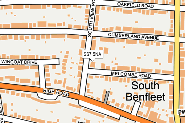 SS7 5NA map - OS OpenMap – Local (Ordnance Survey) SS7 5NA map - OS OpenMap – Local (Ordnance Survey)