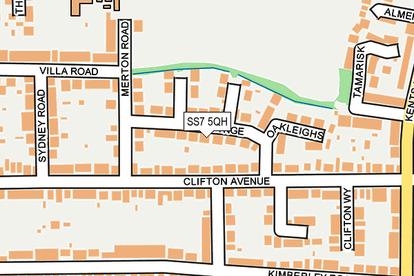 SS7 5QH map - OS OpenMap – Local (Ordnance Survey) SS7 5QH map - OS OpenMap – Local (Ordnance Survey)
