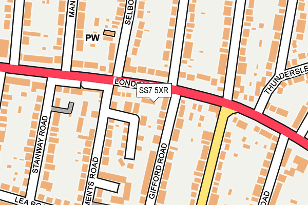 SS7 5XR map - OS OpenMap – Local (Ordnance Survey) SS7 5XR map - OS OpenMap – Local (Ordnance Survey)