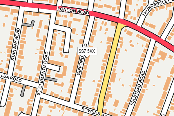 SS7 5XX map - OS OpenMap – Local (Ordnance Survey) SS7 5XX map - OS OpenMap – Local (Ordnance Survey)