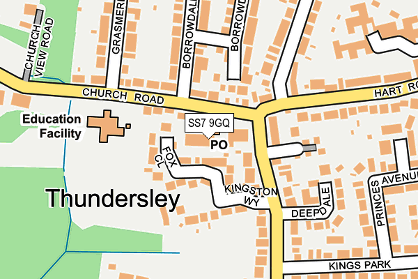 SS7 9GQ map - OS OpenMap – Local (Ordnance Survey) SS7 9GQ map - OS OpenMap – Local (Ordnance Survey)