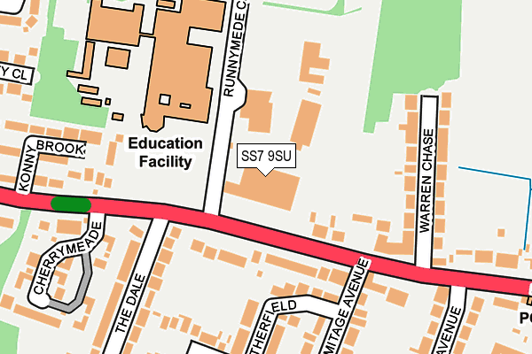 SS7 9SU map - OS OpenMap – Local (Ordnance Survey) SS7 9SU map - OS OpenMap – Local (Ordnance Survey)