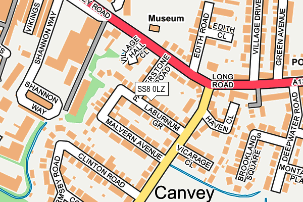 SS8 0LZ map - OS OpenMap – Local (Ordnance Survey) SS8 0LZ map - OS OpenMap – Local (Ordnance Survey)