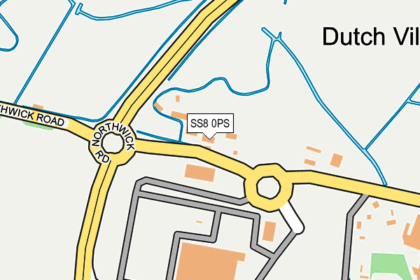 SS8 0PS map - OS OpenMap – Local (Ordnance Survey) SS8 0PS map - OS OpenMap – Local (Ordnance Survey)