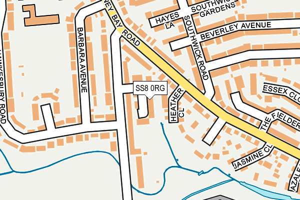 SS8 0RG map - OS OpenMap – Local (Ordnance Survey) SS8 0RG map - OS OpenMap – Local (Ordnance Survey)