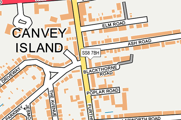 SS8 7BH map - OS OpenMap – Local (Ordnance Survey) SS8 7BH map - OS OpenMap – Local (Ordnance Survey)