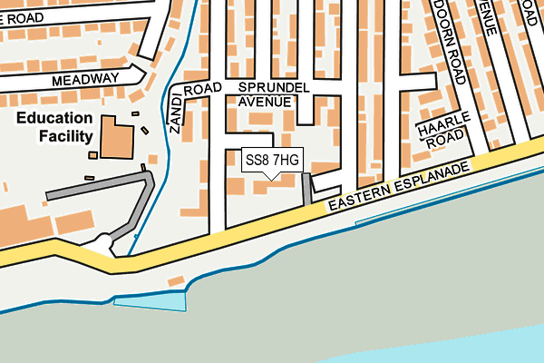 SS8 7HG map - OS OpenMap – Local (Ordnance Survey) SS8 7HG map - OS OpenMap – Local (Ordnance Survey)