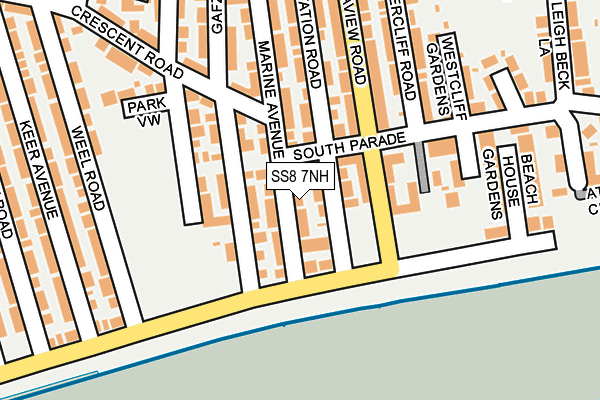 SS8 7NH map - OS OpenMap – Local (Ordnance Survey)