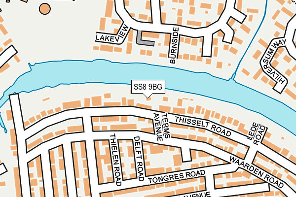 SS8 9BG map - OS OpenMap – Local (Ordnance Survey) SS8 9BG map - OS OpenMap – Local (Ordnance Survey)