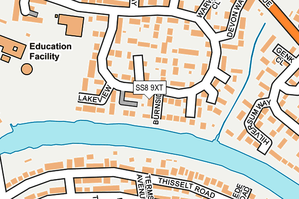 SS8 9XT map - OS OpenMap – Local (Ordnance Survey) SS8 9XT map - OS OpenMap – Local (Ordnance Survey)