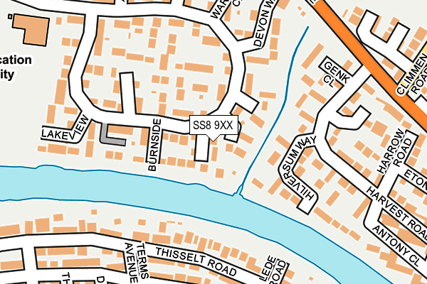 SS8 9XX map - OS OpenMap – Local (Ordnance Survey) SS8 9XX map - OS OpenMap – Local (Ordnance Survey)