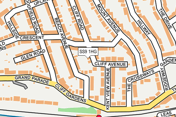 SS9 1HG map - OS OpenMap – Local (Ordnance Survey) SS9 1HG map - OS OpenMap – Local (Ordnance Survey)