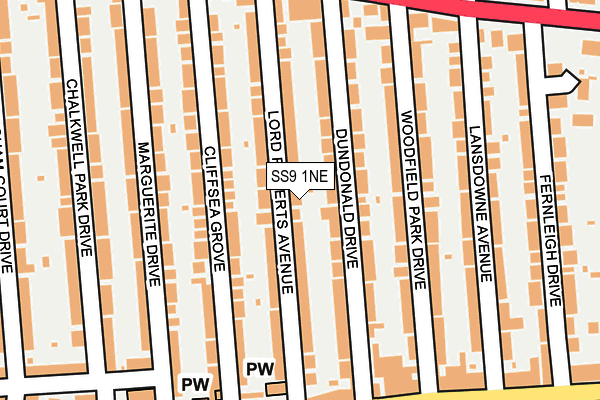 SS9 1NE map - OS OpenMap – Local (Ordnance Survey) SS9 1NE map - OS OpenMap – Local (Ordnance Survey)