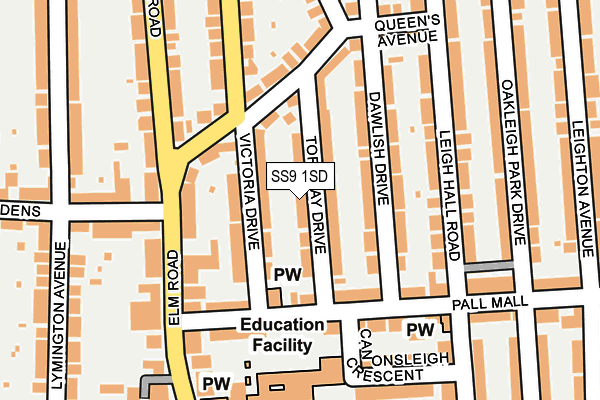 SS9 1SD map - OS OpenMap – Local (Ordnance Survey) SS9 1SD map - OS OpenMap – Local (Ordnance Survey)