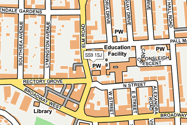 SS9 1SJ map - OS OpenMap – Local (Ordnance Survey)