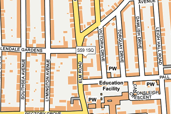 SS9 1SQ map - OS OpenMap – Local (Ordnance Survey) SS9 1SQ map - OS OpenMap – Local (Ordnance Survey)