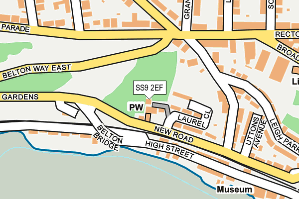SS9 2EF map - OS OpenMap – Local (Ordnance Survey) SS9 2EF map - OS OpenMap – Local (Ordnance Survey)