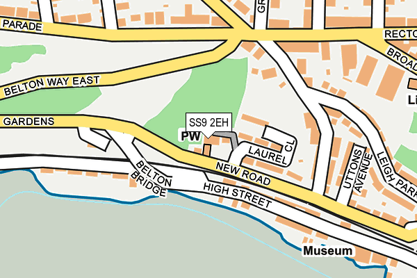 SS9 2EH map - OS OpenMap – Local (Ordnance Survey) SS9 2EH map - OS OpenMap – Local (Ordnance Survey)