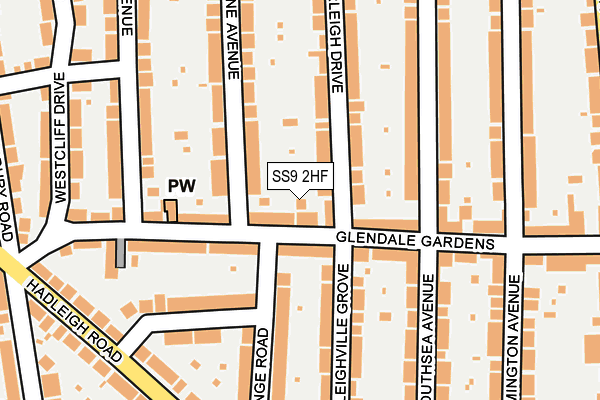SS9 2HF map - OS OpenMap – Local (Ordnance Survey) SS9 2HF map - OS OpenMap – Local (Ordnance Survey)