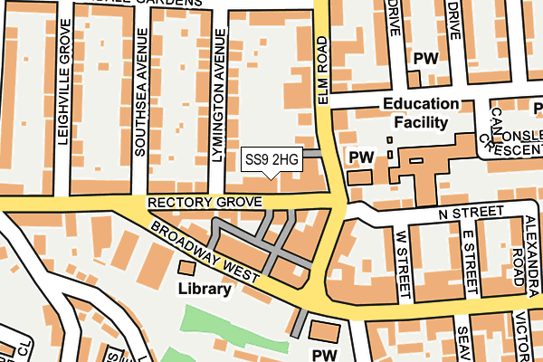SS9 2HG map - OS OpenMap – Local (Ordnance Survey) SS9 2HG map - OS OpenMap – Local (Ordnance Survey)