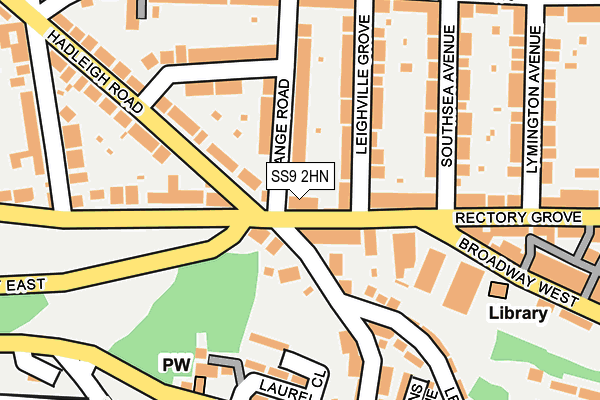 SS9 2HN map - OS OpenMap – Local (Ordnance Survey) SS9 2HN map - OS OpenMap – Local (Ordnance Survey)