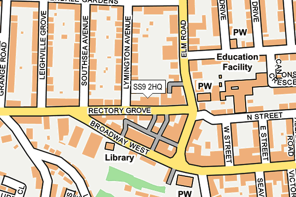SS9 2HQ map - OS OpenMap – Local (Ordnance Survey) SS9 2HQ map - OS OpenMap – Local (Ordnance Survey)
