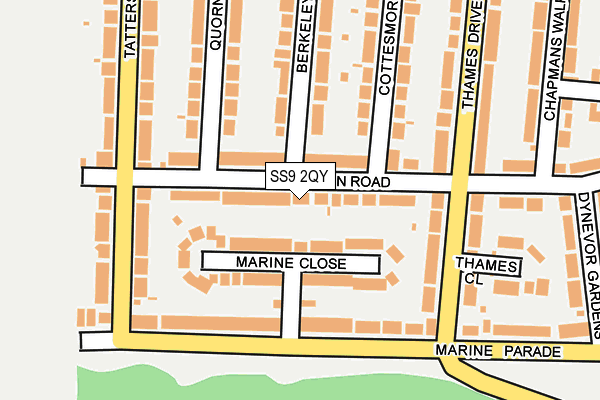 SS9 2QY map - OS OpenMap – Local (Ordnance Survey) SS9 2QY map - OS OpenMap – Local (Ordnance Survey)