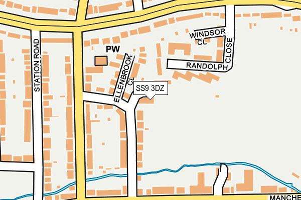 SS9 3DZ map - OS OpenMap – Local (Ordnance Survey) SS9 3DZ map - OS OpenMap – Local (Ordnance Survey)