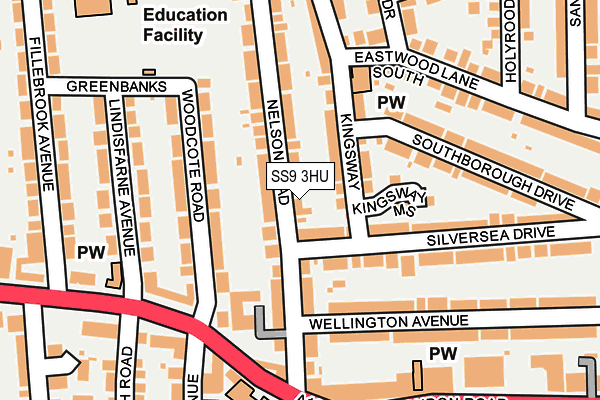 SS9 3HU map - OS OpenMap – Local (Ordnance Survey) SS9 3HU map - OS OpenMap – Local (Ordnance Survey)