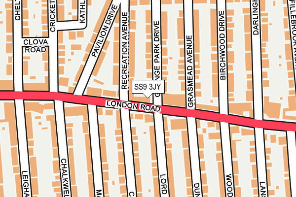 SS9 3JY map - OS OpenMap – Local (Ordnance Survey) SS9 3JY map - OS OpenMap – Local (Ordnance Survey)