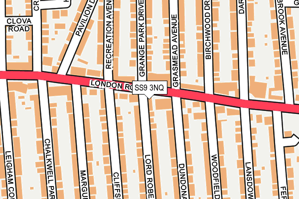 SS9 3NQ map - OS OpenMap – Local (Ordnance Survey) SS9 3NQ map - OS OpenMap – Local (Ordnance Survey)