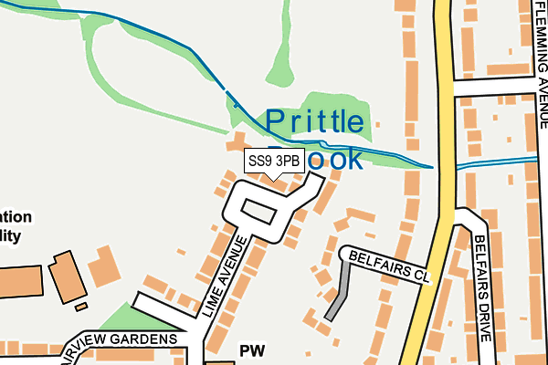 SS9 3PB map - OS OpenMap – Local (Ordnance Survey) SS9 3PB map - OS OpenMap – Local (Ordnance Survey)