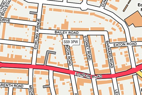SS9 3PW map - OS OpenMap – Local (Ordnance Survey) SS9 3PW map - OS OpenMap – Local (Ordnance Survey)