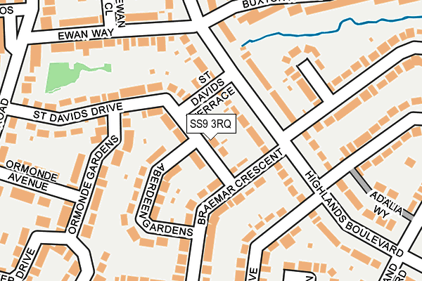 SS9 3RQ map - OS OpenMap – Local (Ordnance Survey) SS9 3RQ map - OS OpenMap – Local (Ordnance Survey)