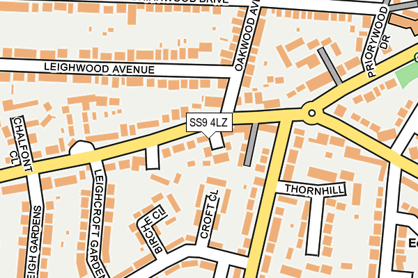 SS9 4LZ map - OS OpenMap – Local (Ordnance Survey) SS9 4LZ map - OS OpenMap – Local (Ordnance Survey)