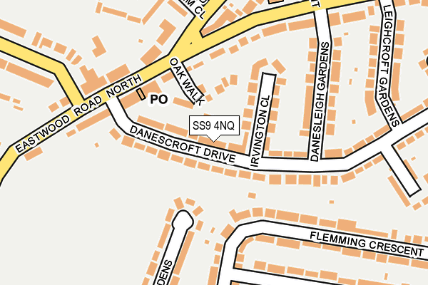 SS9 4NQ map - OS OpenMap – Local (Ordnance Survey) SS9 4NQ map - OS OpenMap – Local (Ordnance Survey)