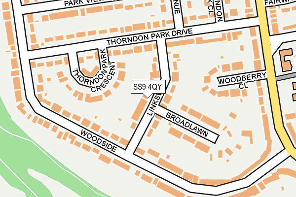 SS9 4QY map - OS OpenMap – Local (Ordnance Survey) SS9 4QY map - OS OpenMap – Local (Ordnance Survey)