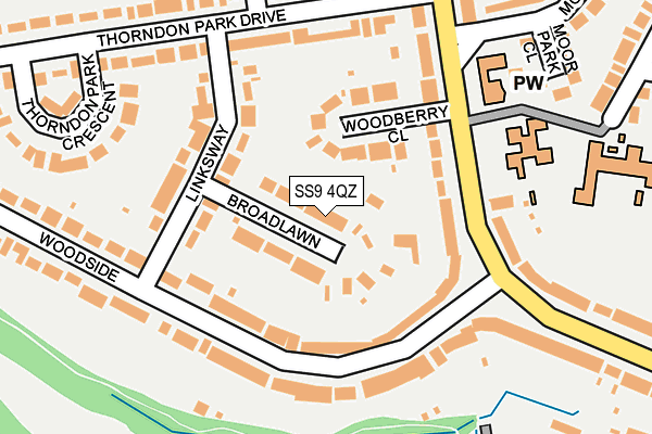 SS9 4QZ map - OS OpenMap – Local (Ordnance Survey) SS9 4QZ map - OS OpenMap – Local (Ordnance Survey)